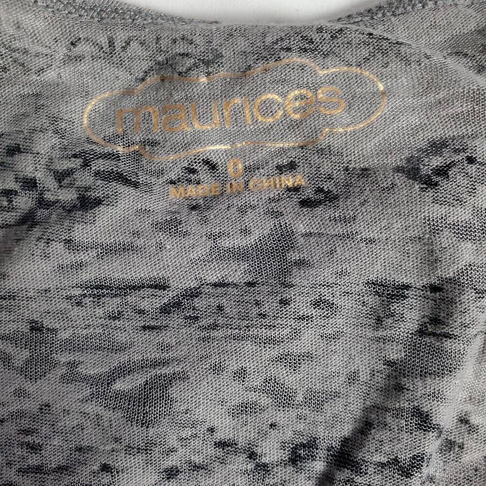 Maurices Women’s Gray Black Tribal Print Racerback Tank Top Size 0 - Picture 6 of 8